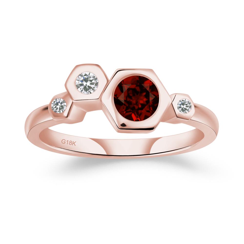 Unique Garnet Constellation Ring - LUO Jewelry #metal_18k rose gold