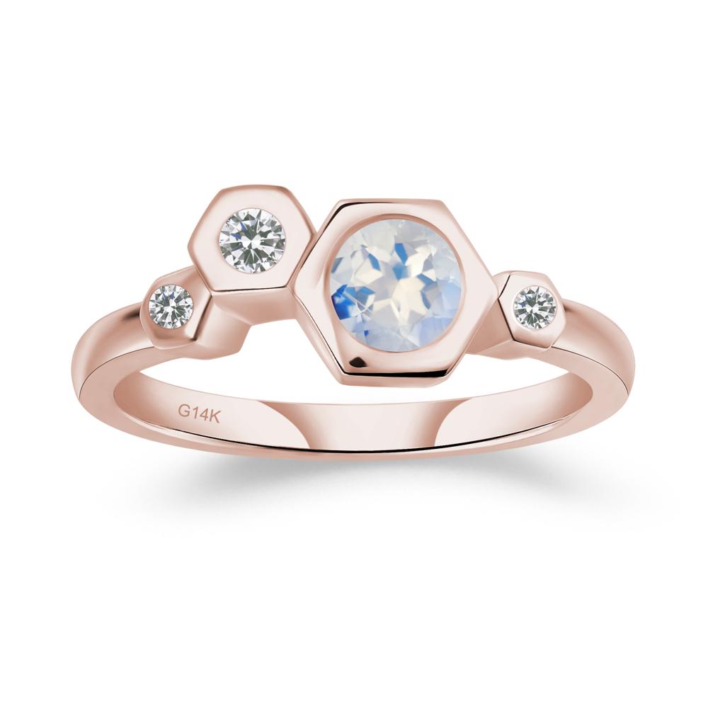 Unique Moonstone Constellation Ring - LUO Jewelry #metal_14k rose gold