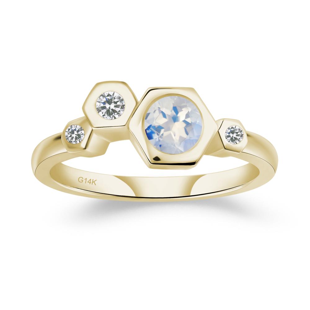 Unique Moonstone Constellation Ring - LUO Jewelry #metal_14k yellow gold