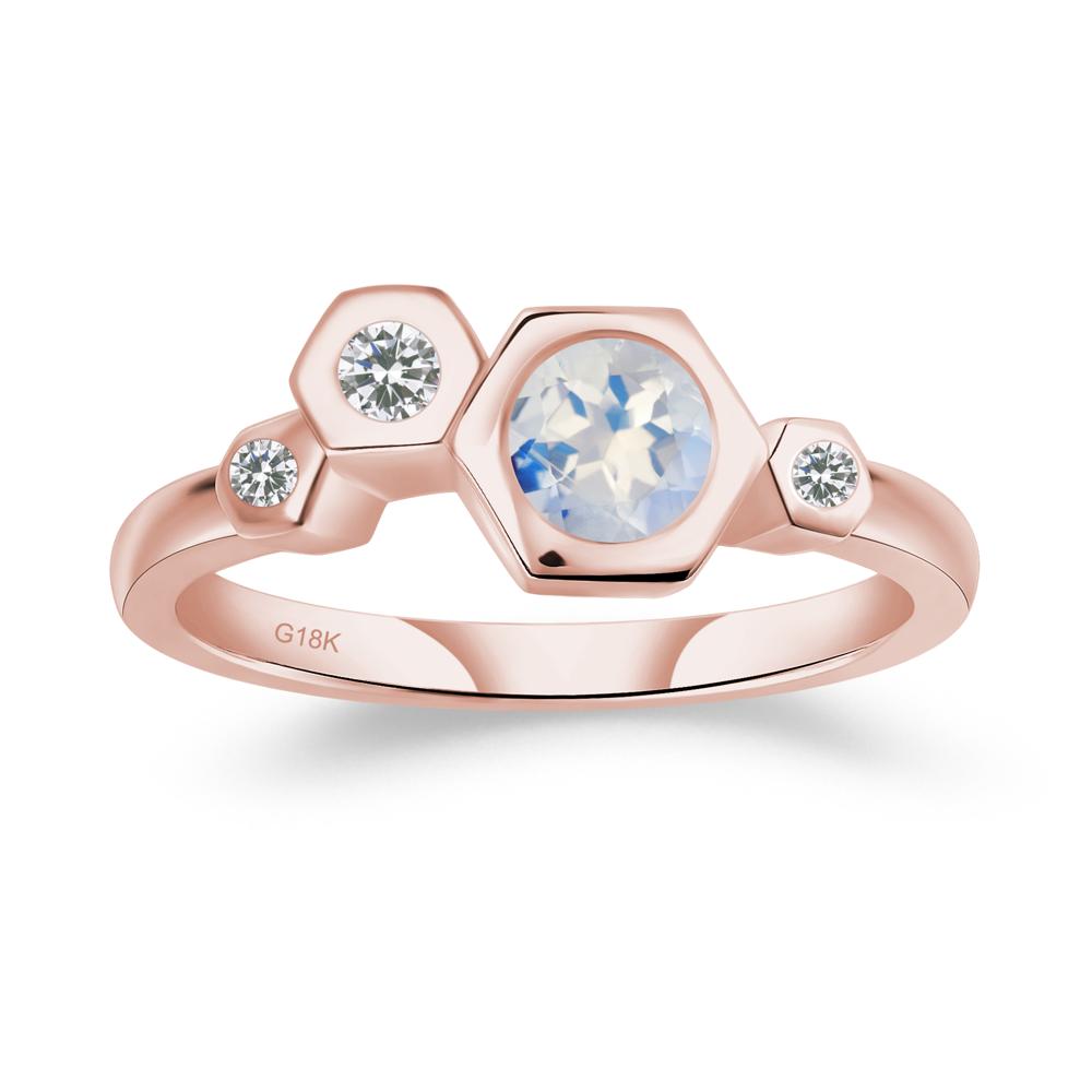 Unique Moonstone Constellation Ring - LUO Jewelry #metal_18k rose gold