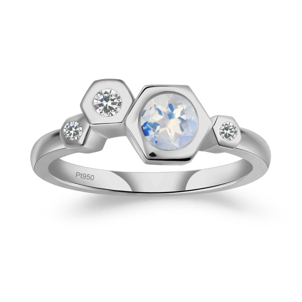 Unique Moonstone Constellation Ring - LUO Jewelry #metal_platinum