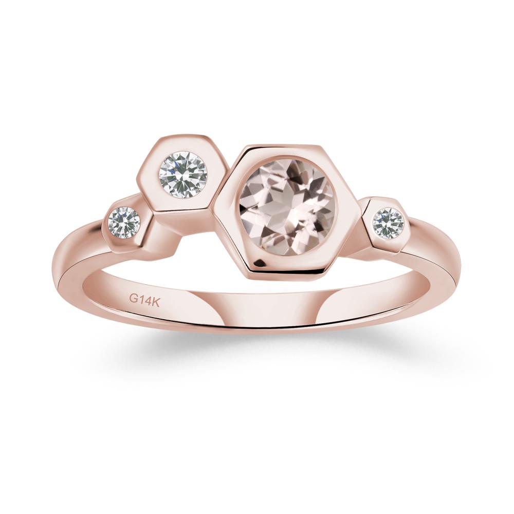 Morganite Constellation Engagement Ring - LUO Jewelry #metal_14k rose gold