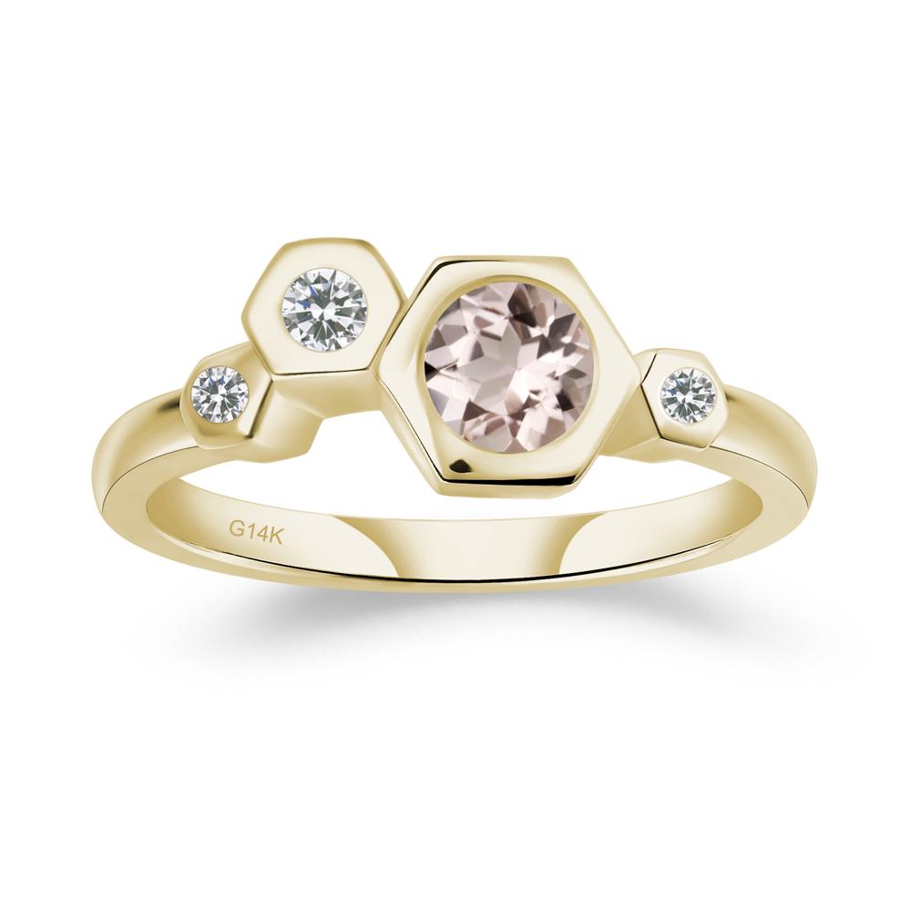 Morganite Constellation Engagement Ring - LUO Jewelry #metal_14k yellow gold