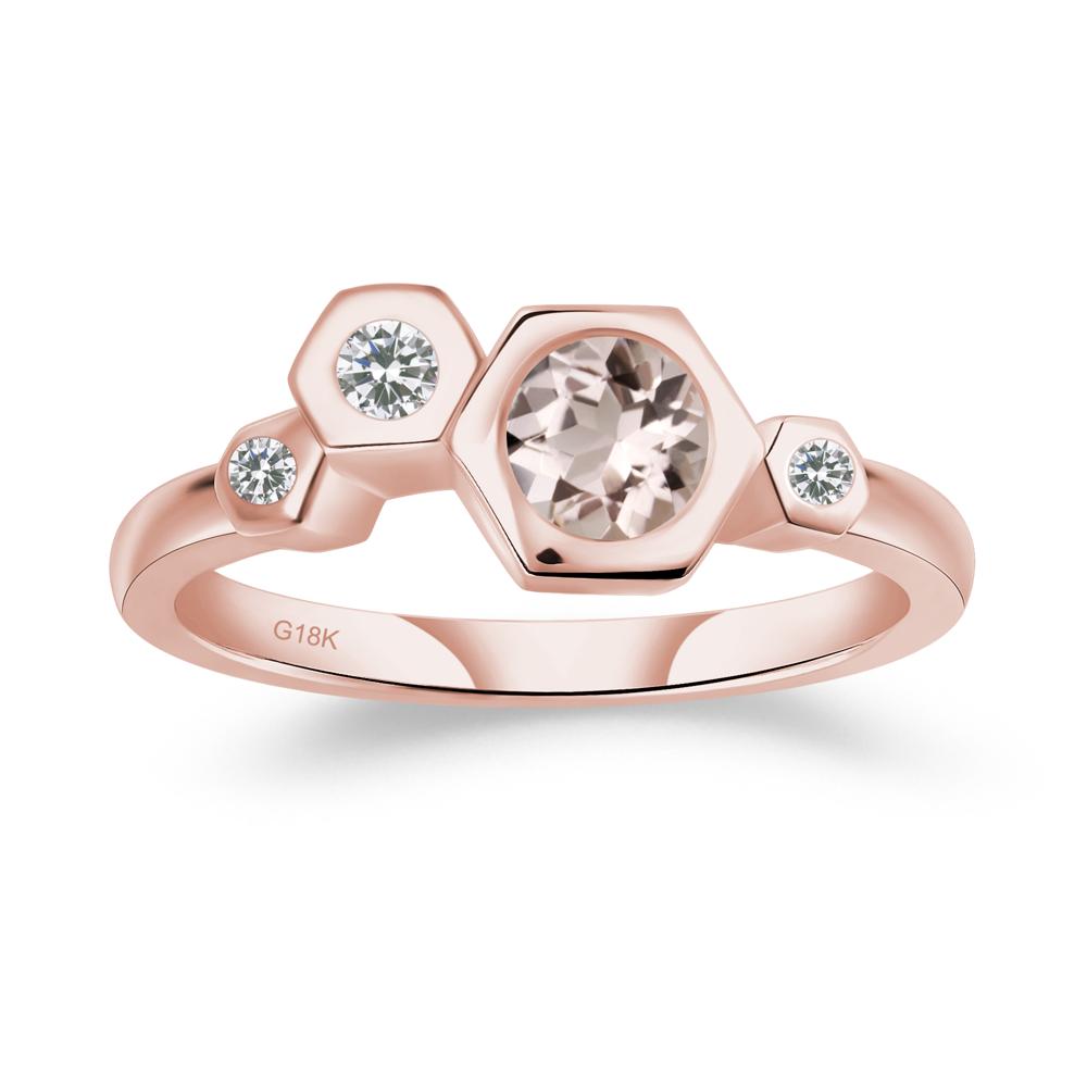 Morganite Constellation Engagement Ring - LUO Jewelry #metal_18k rose gold