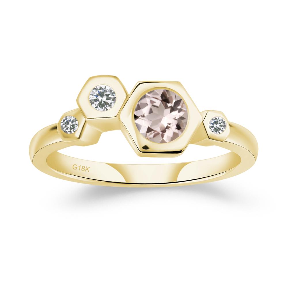 Morganite Constellation Engagement Ring - LUO Jewelry #metal_18k yellow gold