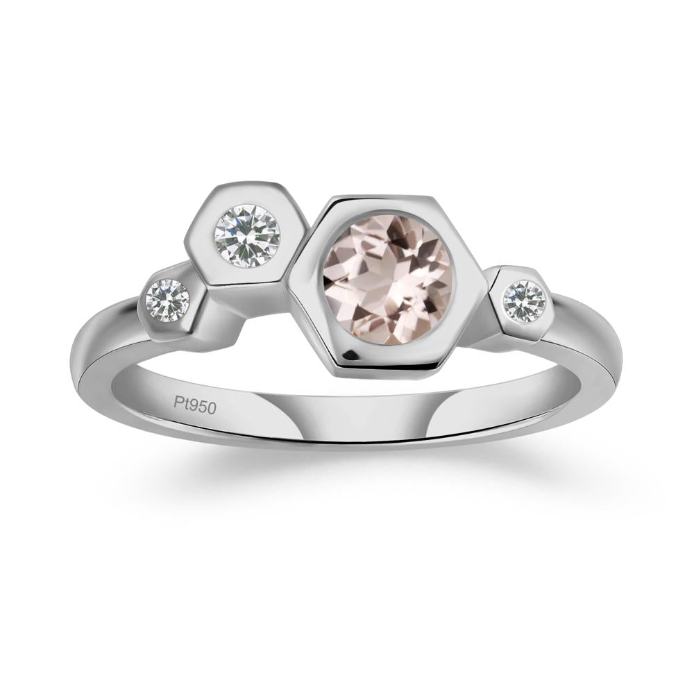 Morganite Constellation Engagement Ring - LUO Jewelry #metal_platinum