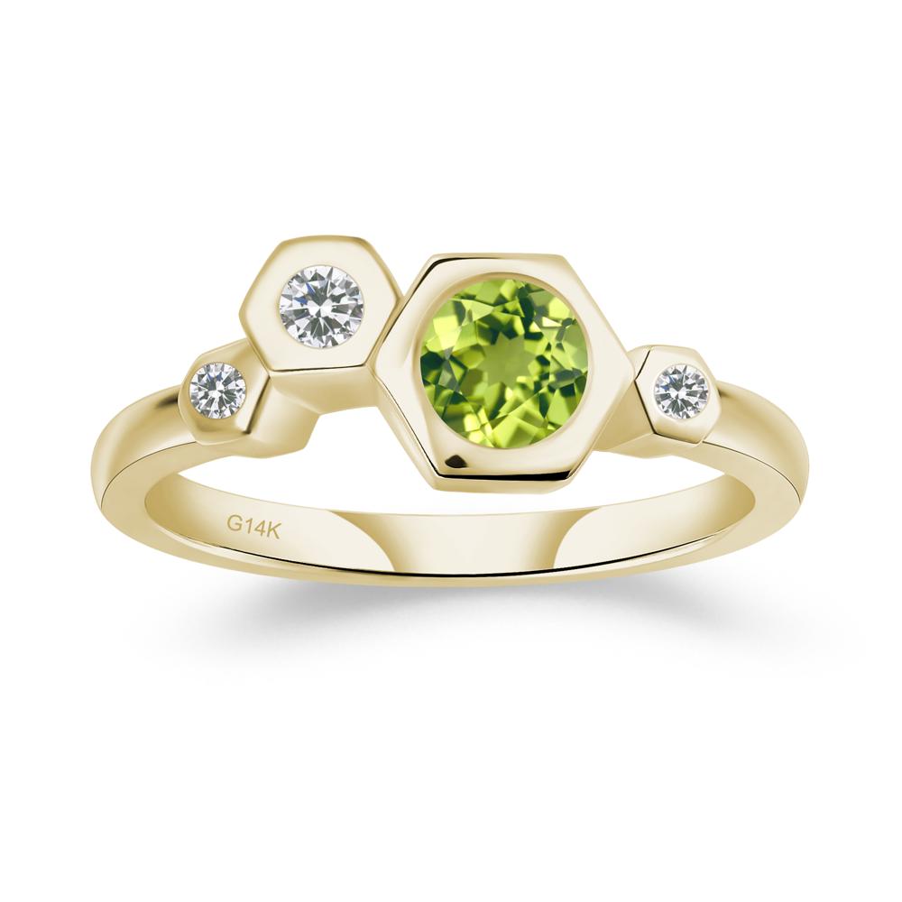 Unique Peridot Constellation Ring - LUO Jewelry #metal_14k yellow gold