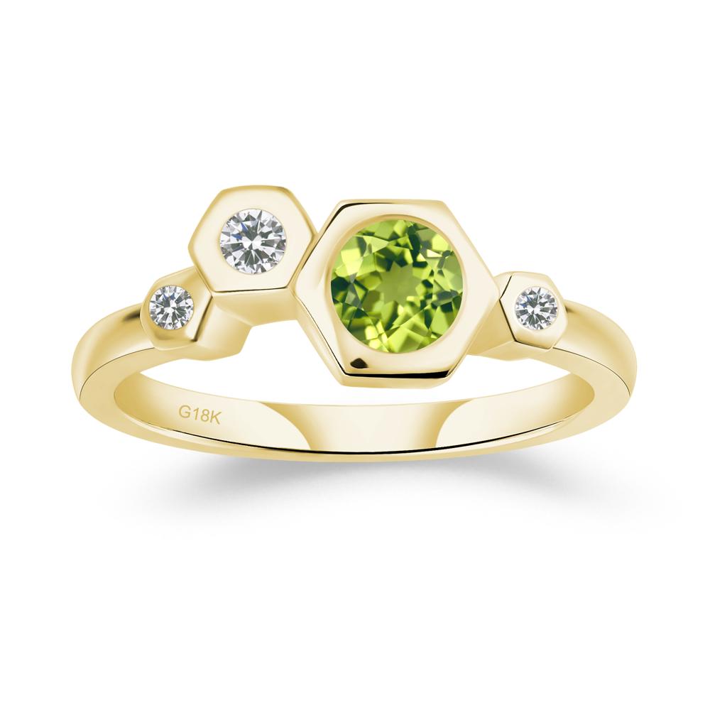 Unique Peridot Constellation Ring - LUO Jewelry #metal_18k yellow gold