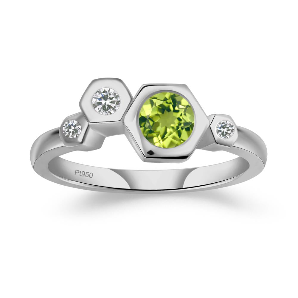 Unique Peridot Constellation Ring - LUO Jewelry #metal_platinum