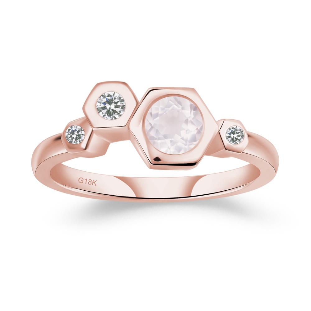 Rose Quartz Constellation Engagement Ring - LUO Jewelry #metal_18k rose gold