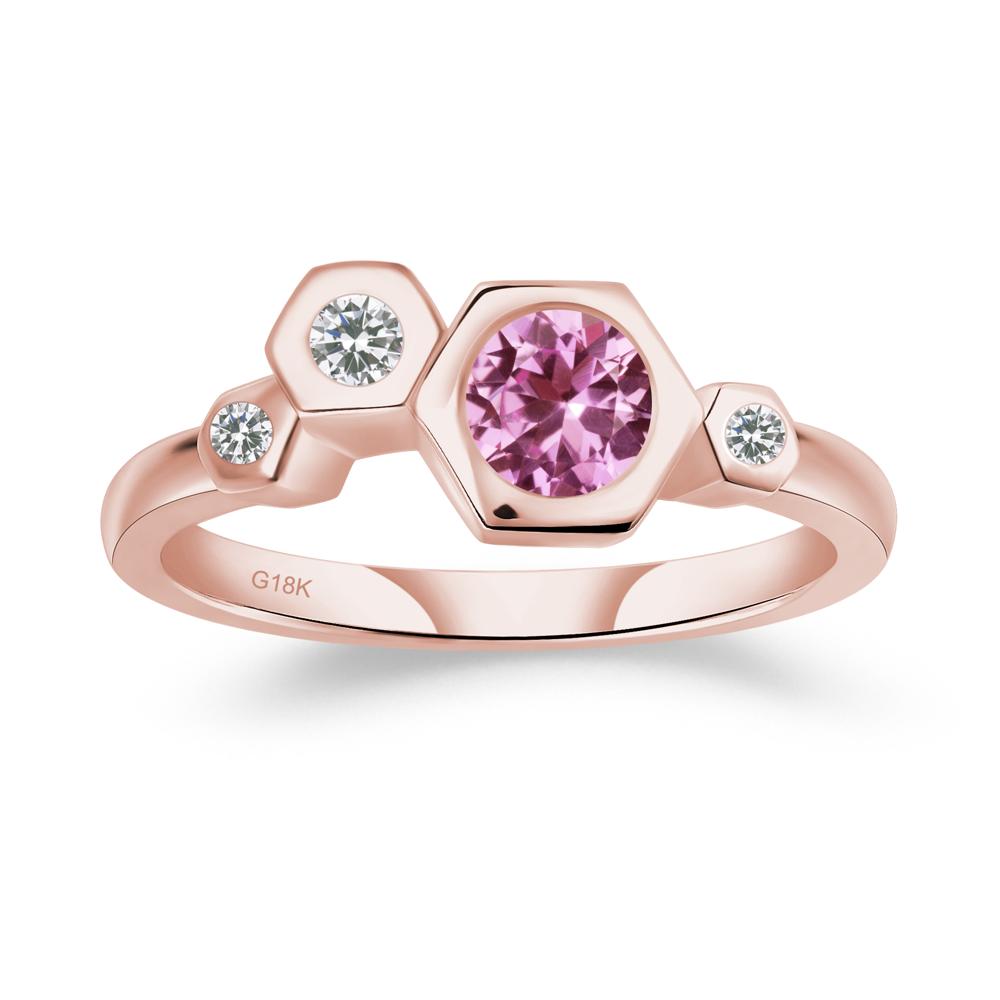 Unique Pink Sapphire Constellation Ring - LUO Jewelry #metal_18k rose gold