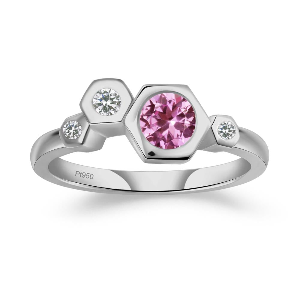 Unique Pink Sapphire Constellation Ring - LUO Jewelry #metal_platinum