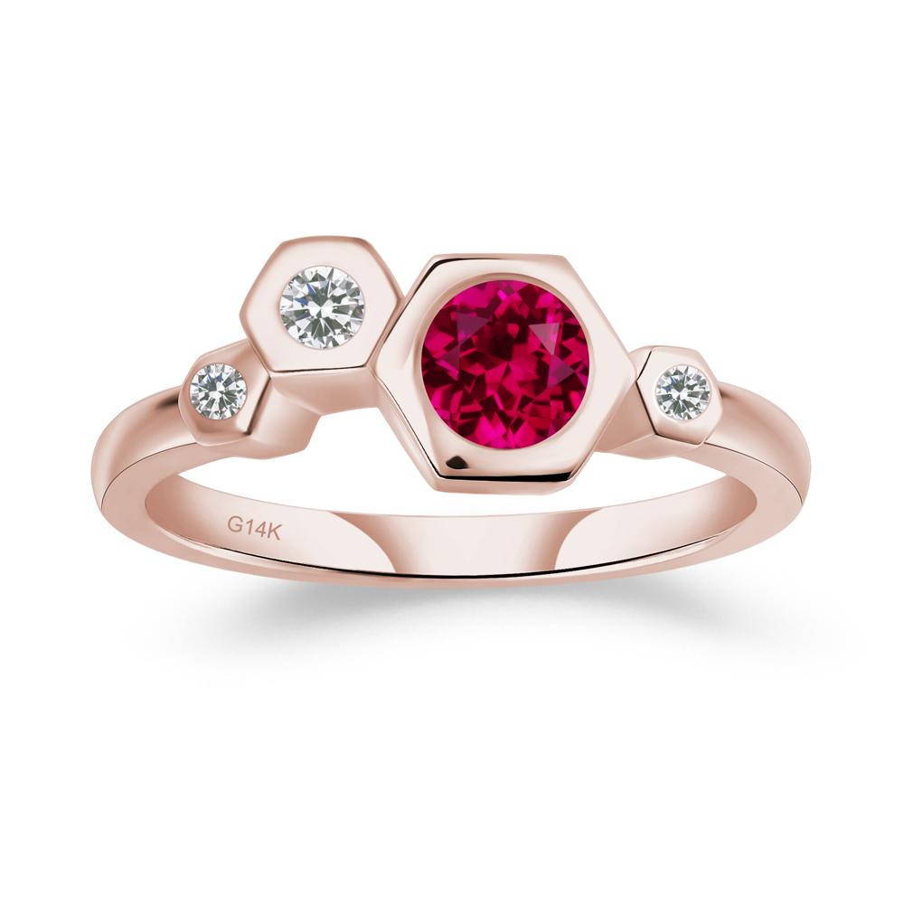 Ruby Constellation Engagement Ring - LUO Jewelry #metal_14k rose gold