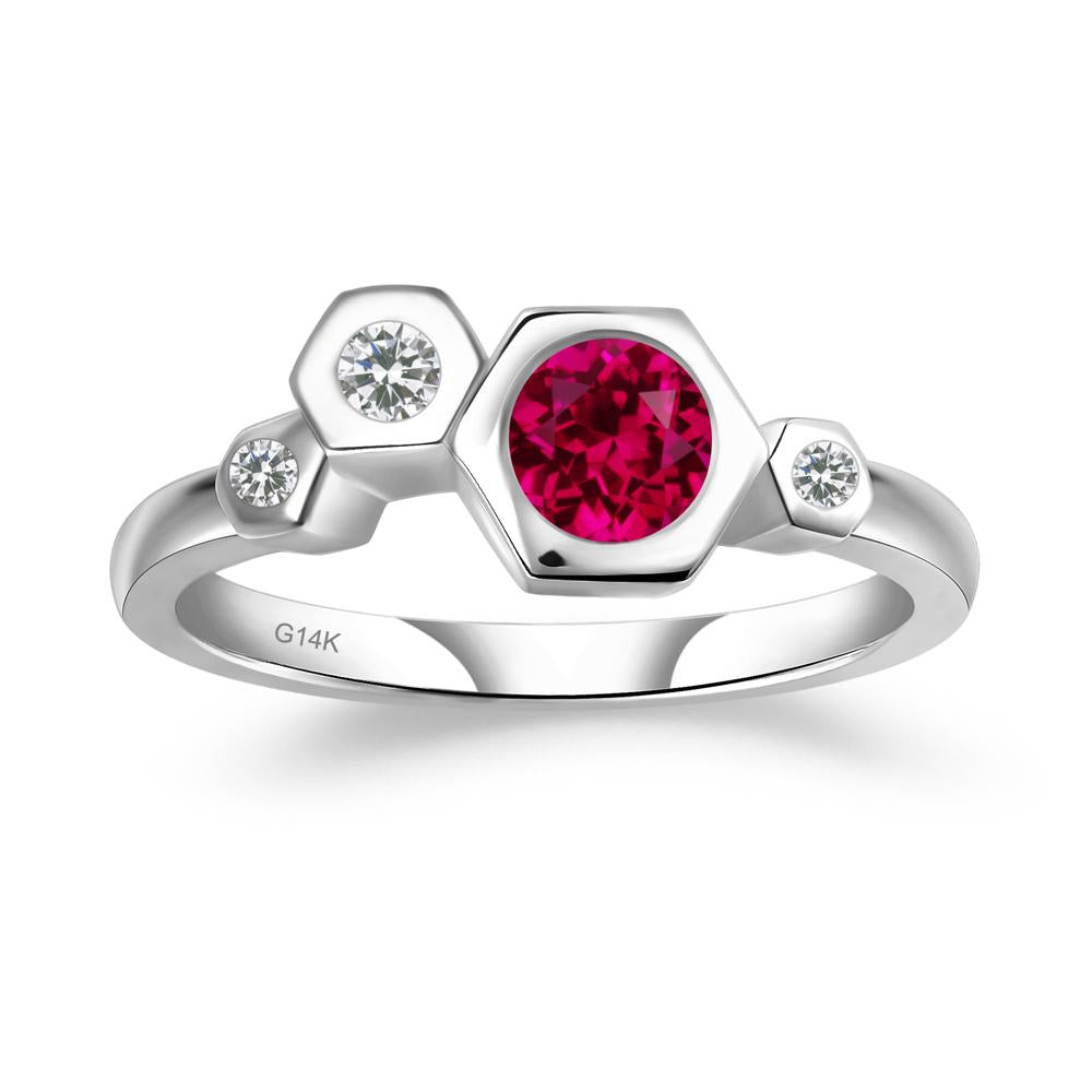 Ruby Constellation Engagement Ring - LUO Jewelry #metal_14k white gold