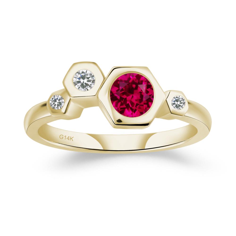 Ruby Constellation Engagement Ring - LUO Jewelry #metal_14k yellow gold