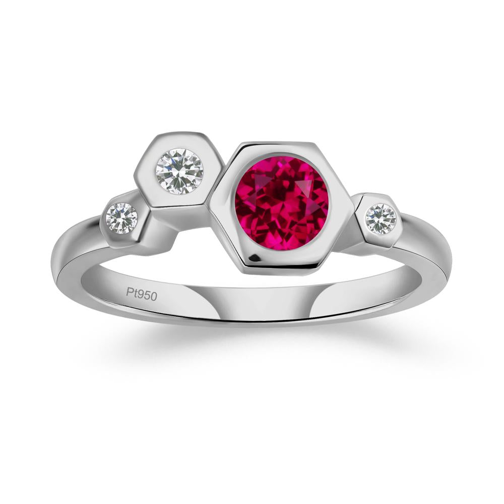 Ruby Constellation Engagement Ring - LUO Jewelry #metal_platinum