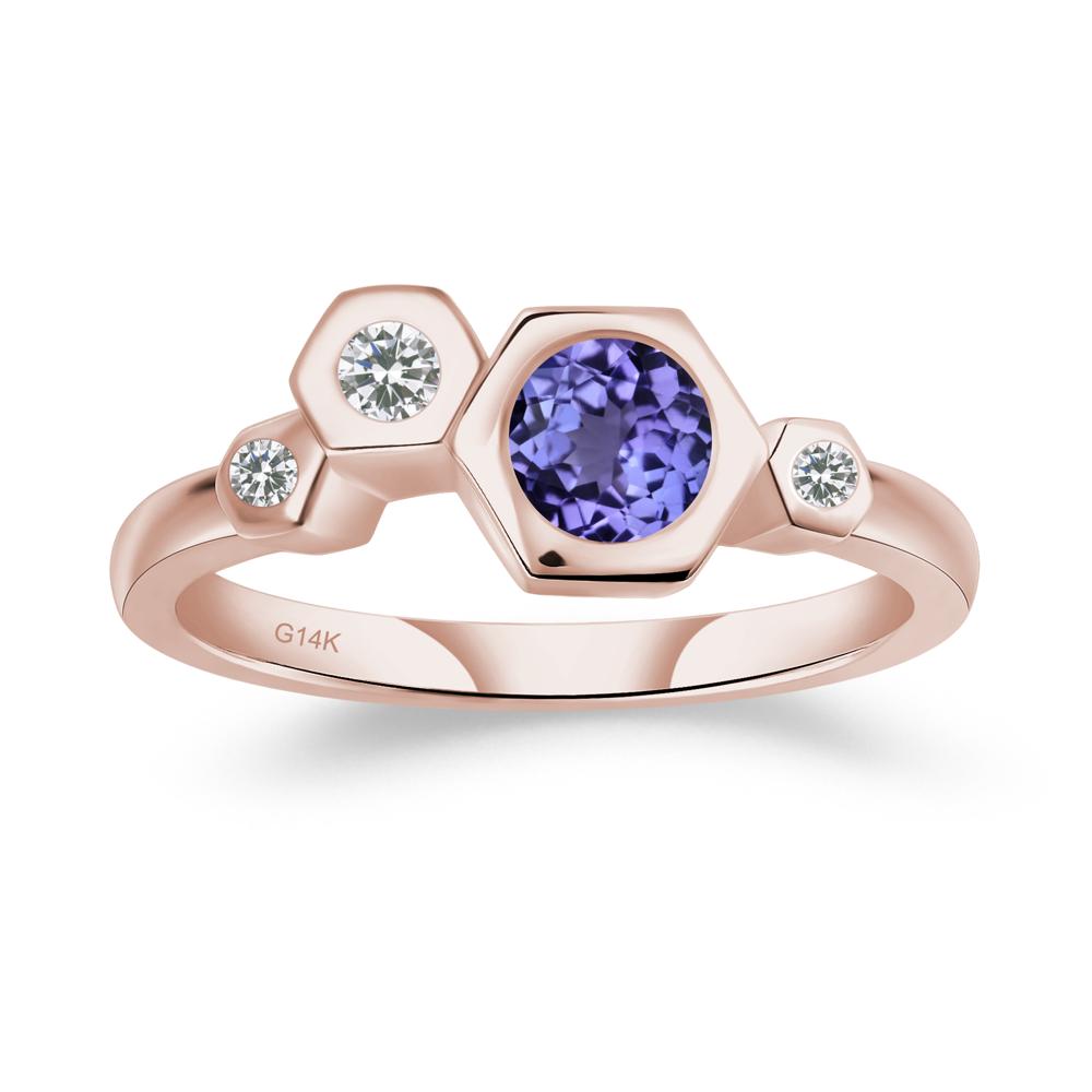 Unique Tanzanite Constellation Ring - LUO Jewelry #metal_14k rose gold