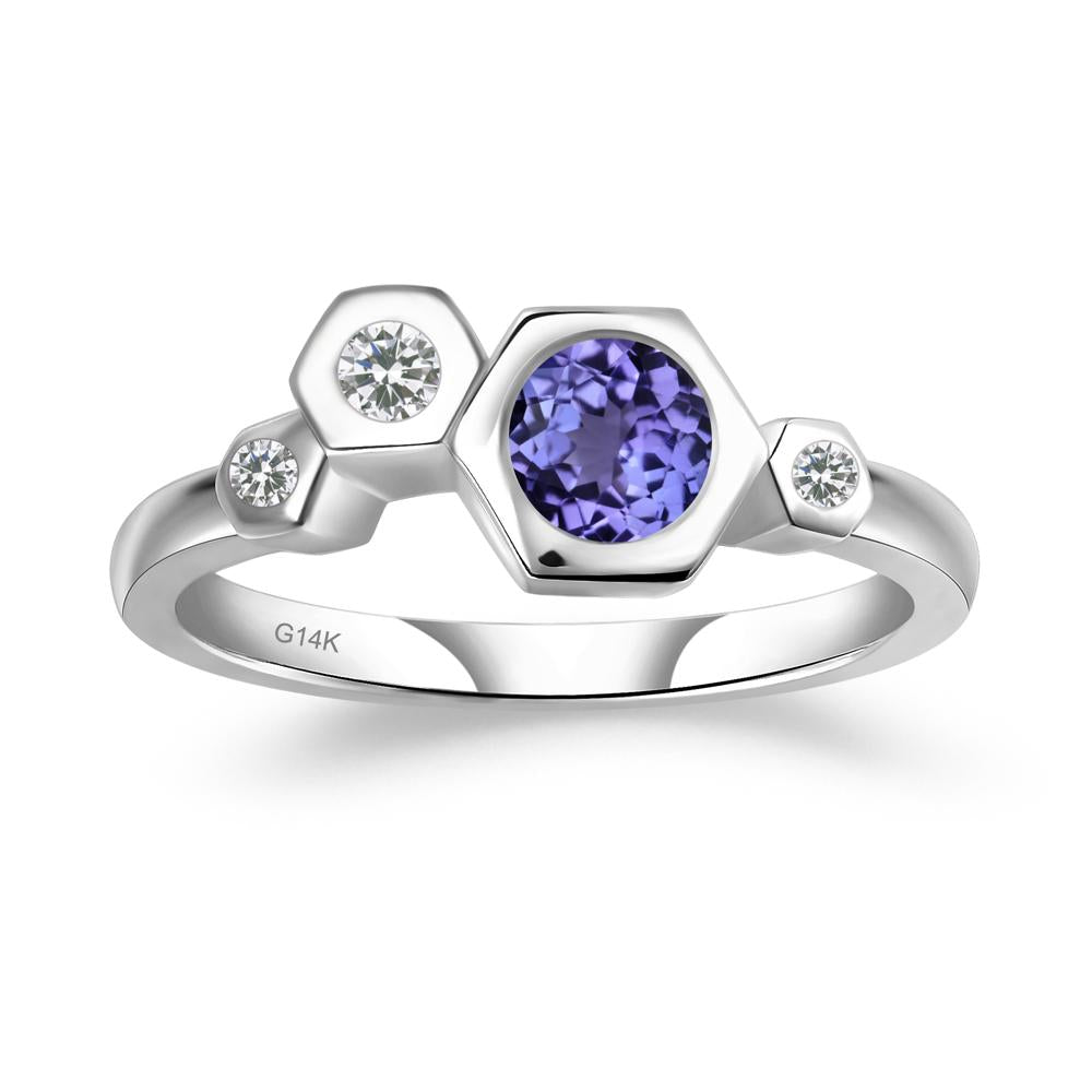 Unique Tanzanite Constellation Ring - LUO Jewelry #metal_14k white gold