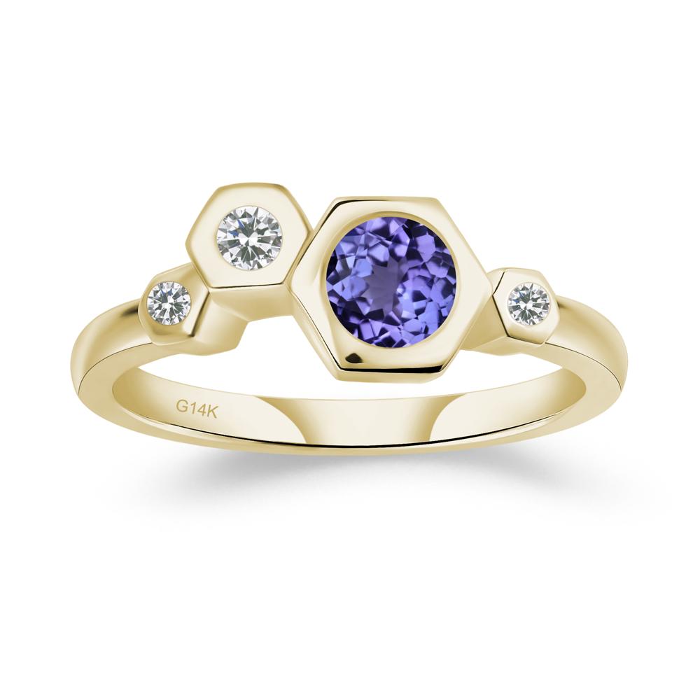 Unique Tanzanite Constellation Ring - LUO Jewelry #metal_14k yellow gold