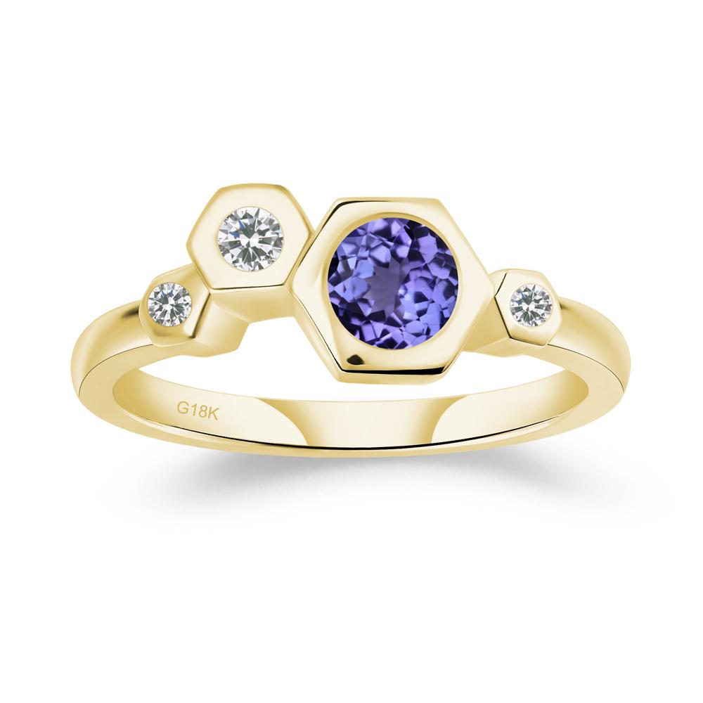 Unique Tanzanite Constellation Ring - LUO Jewelry #metal_18k yellow gold