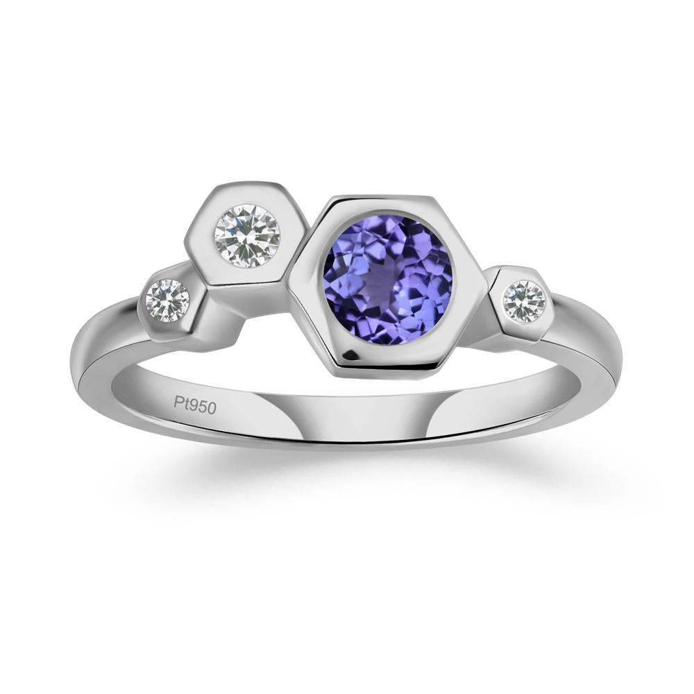 Unique Tanzanite Constellation Ring - LUO Jewelry #metal_platinum