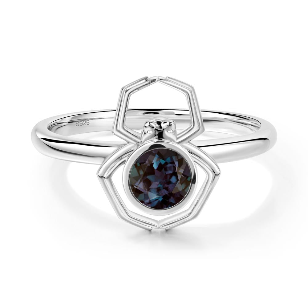 Alexandrite Bezel Set Spider Ring - LUO Jewelry #metal_sterling silver