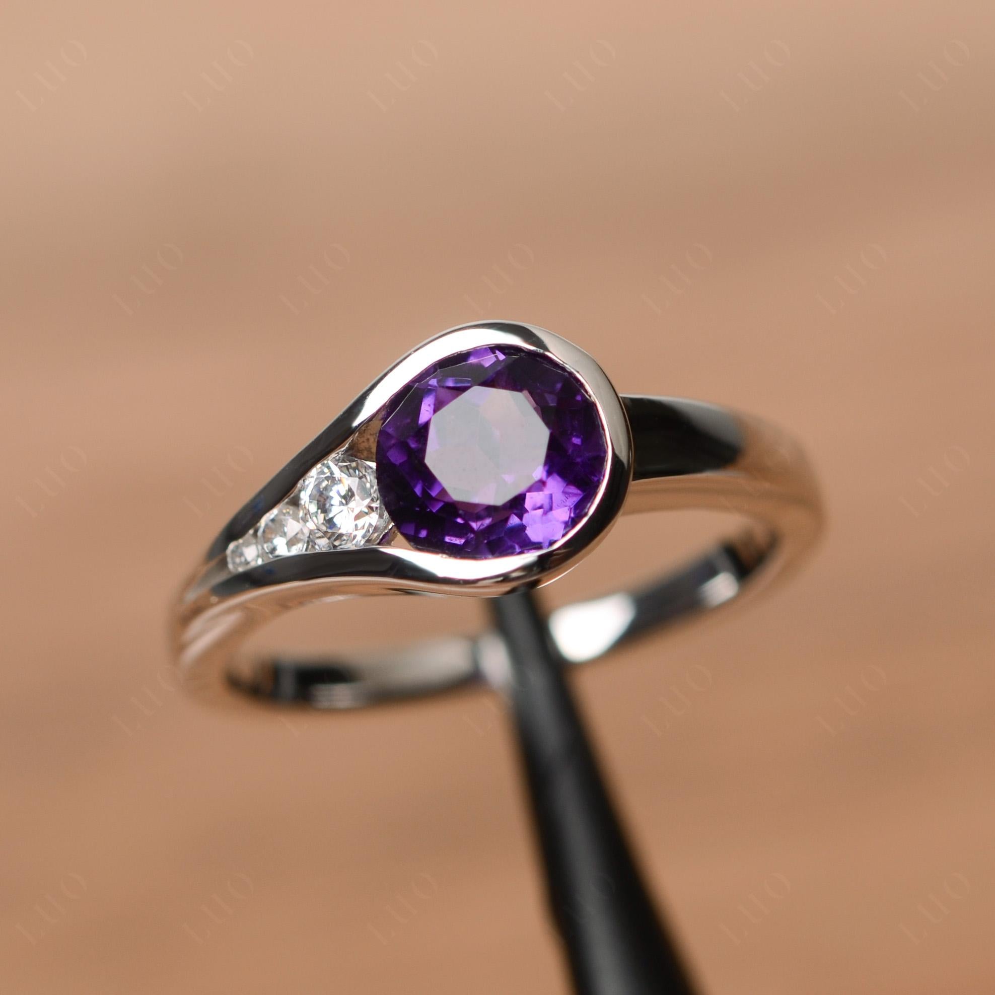 Prince Rupert's Drop Amethyst Ring - LUO Jewelry 