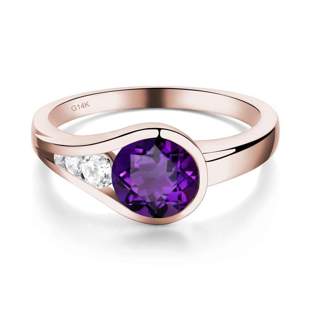 Prince Rupert's Drop Amethyst Ring - LUO Jewelry #metal_14k rose gold