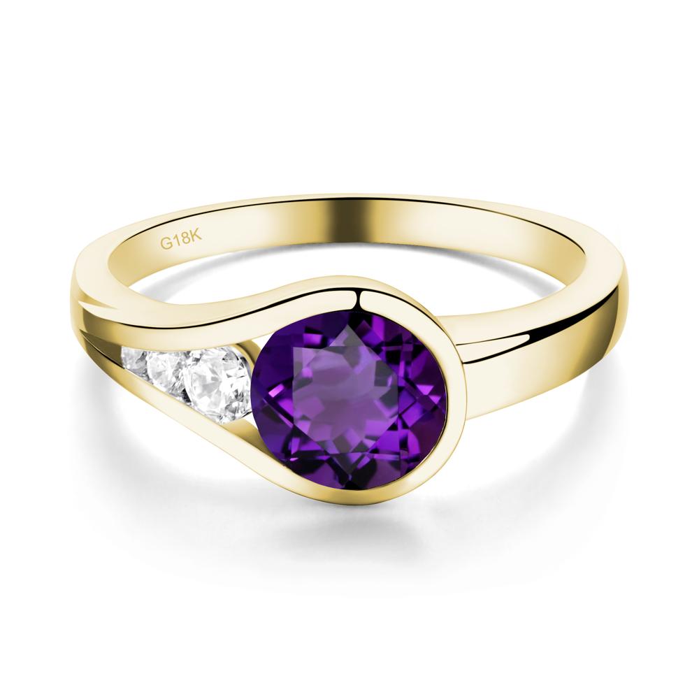 Prince Rupert's Drop Amethyst Ring - LUO Jewelry #metal_18k yellow gold