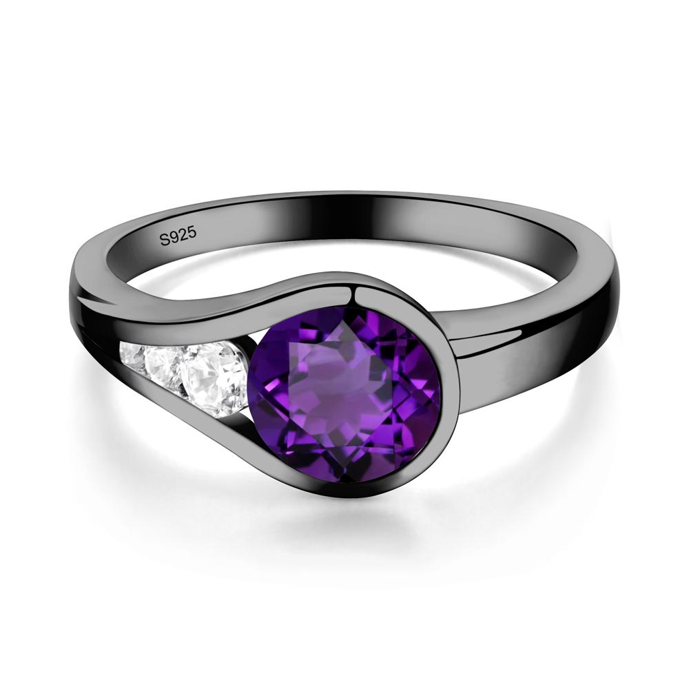 Prince Rupert's Drop Amethyst Ring - LUO Jewelry #metal_black finish sterling silver