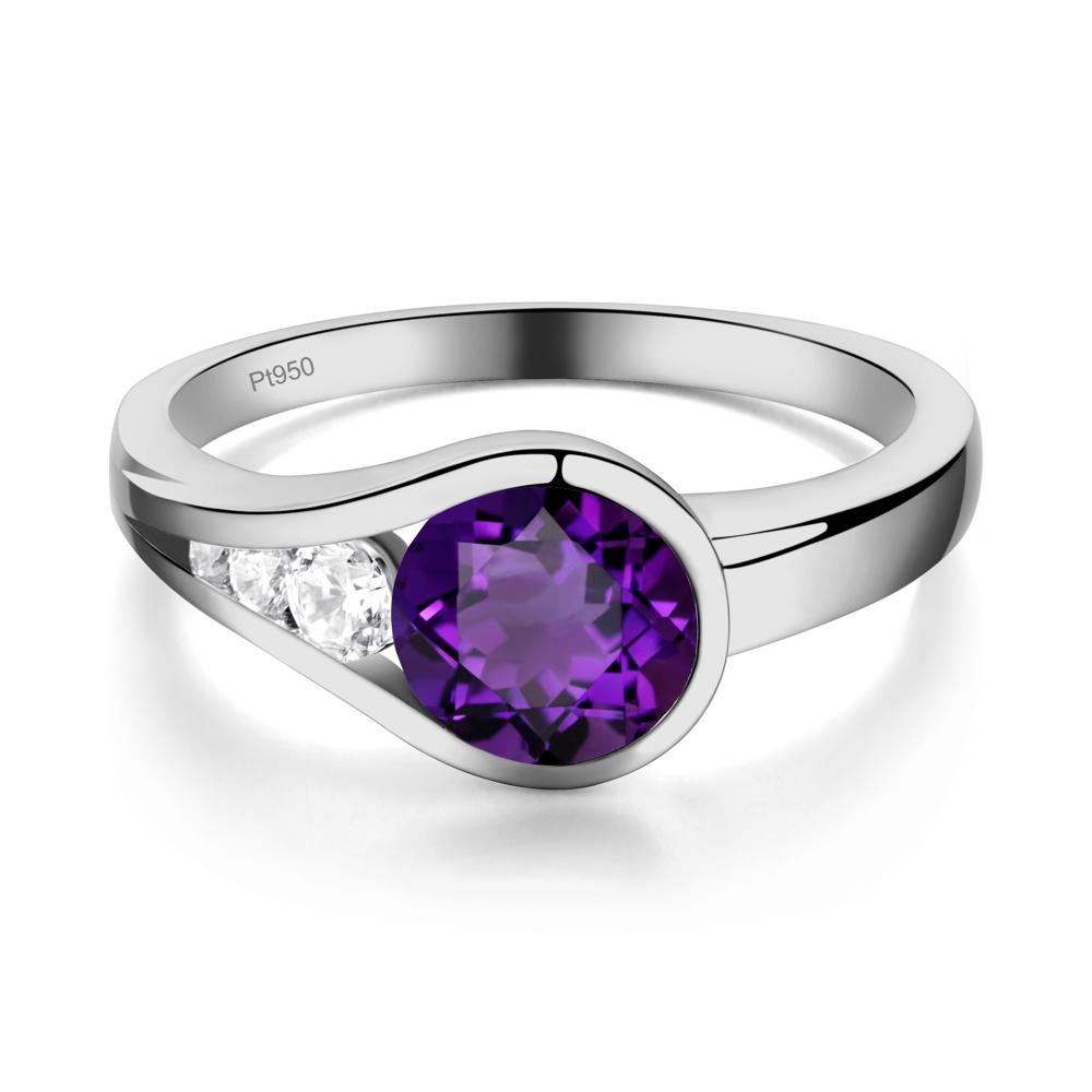 Prince Rupert's Drop Amethyst Ring - LUO Jewelry #metal_platinum