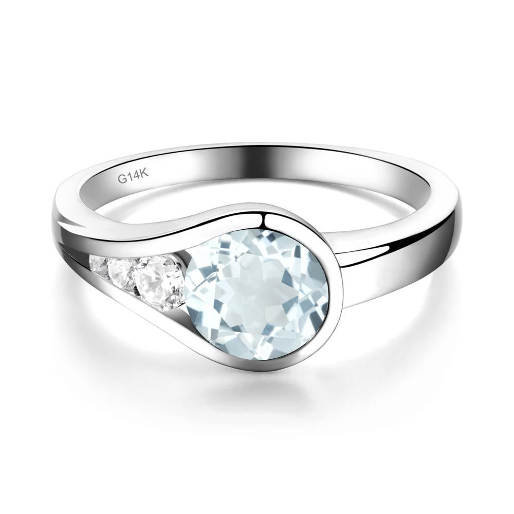 Aquamarine Rupert's Drop Ring - LUO Jewelry #metal_14k white gold