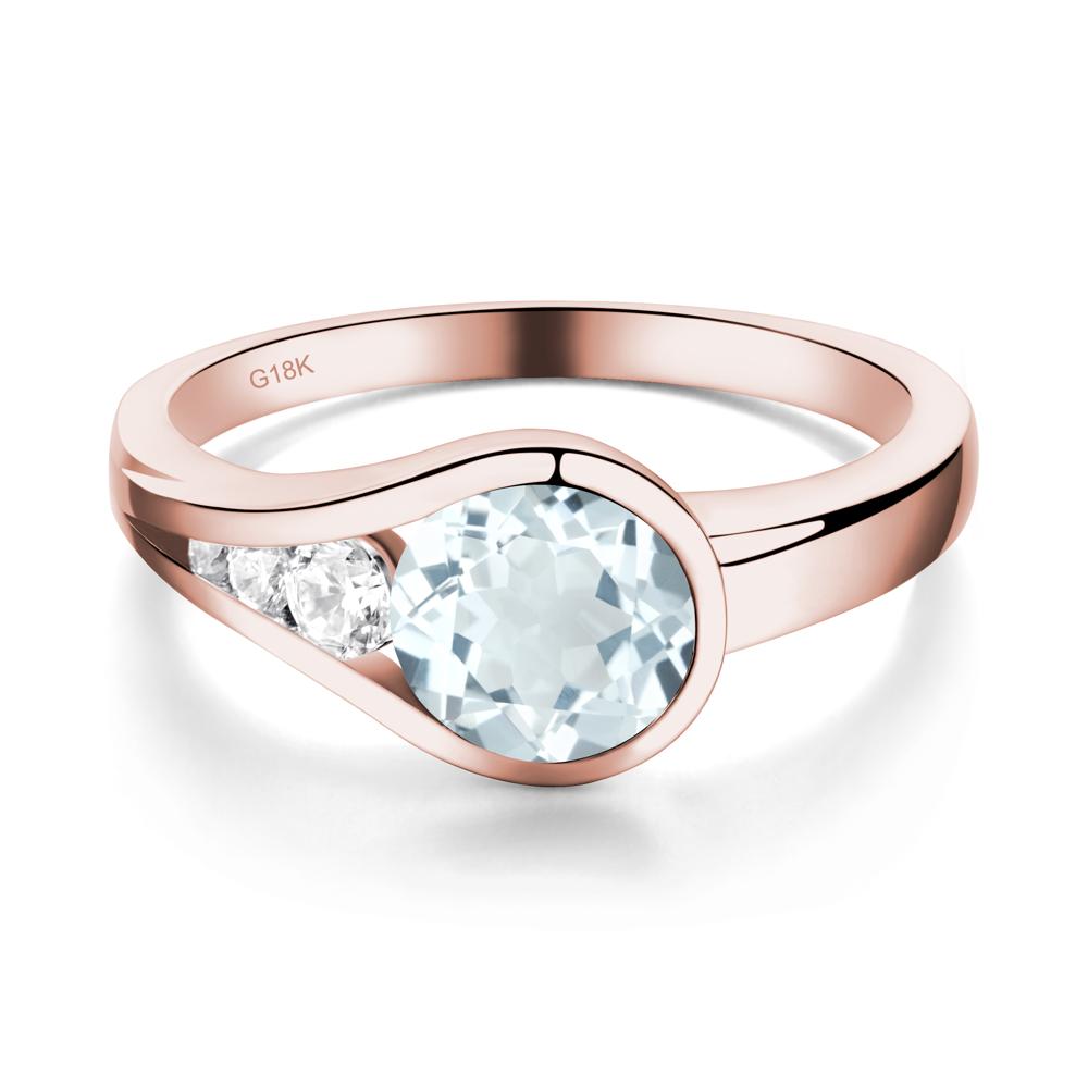 Aquamarine Rupert's Drop Ring - LUO Jewelry #metal_18k rose gold