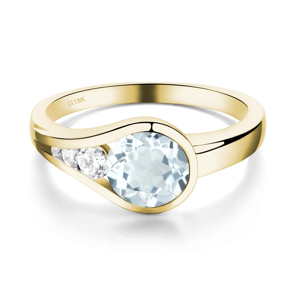 Aquamarine Rupert's Drop Ring - LUO Jewelry #metal_18k yellow gold