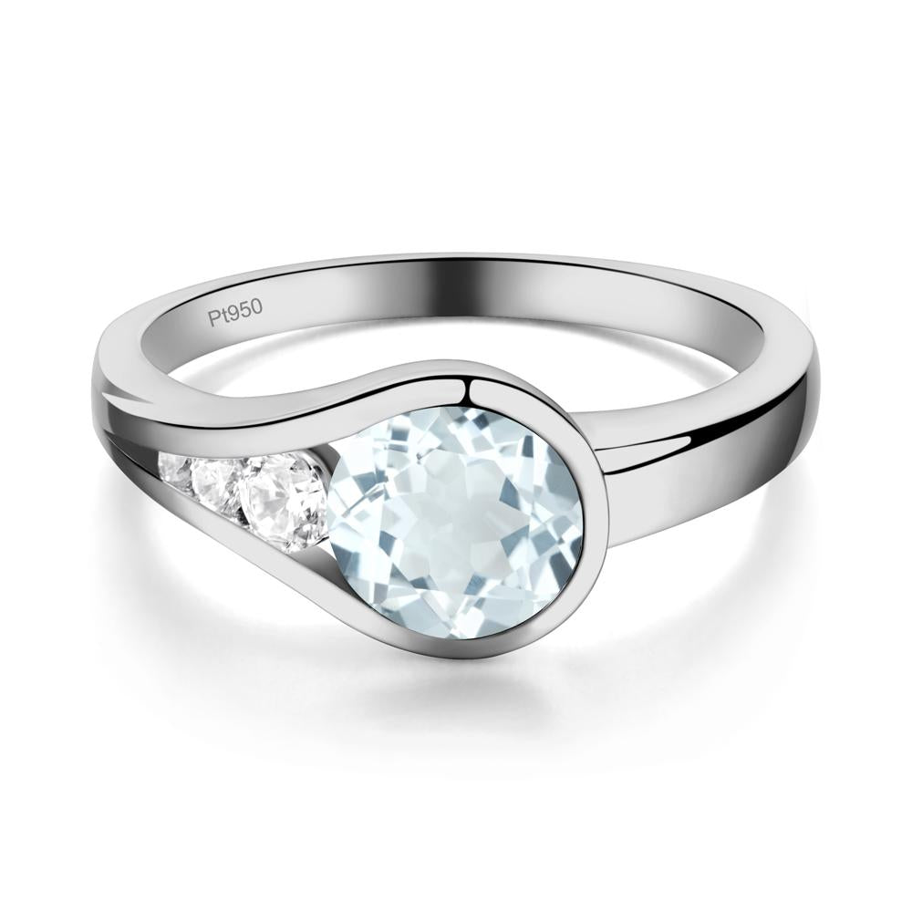 Aquamarine Rupert's Drop Ring - LUO Jewelry #metal_platinum