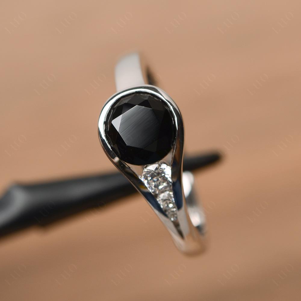 Prince Rupert's Drop Black Spinel Ring - LUO Jewelry 