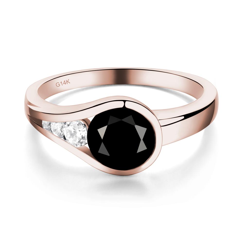 Prince Rupert's Drop Black Spinel Ring - LUO Jewelry #metal_14k rose gold