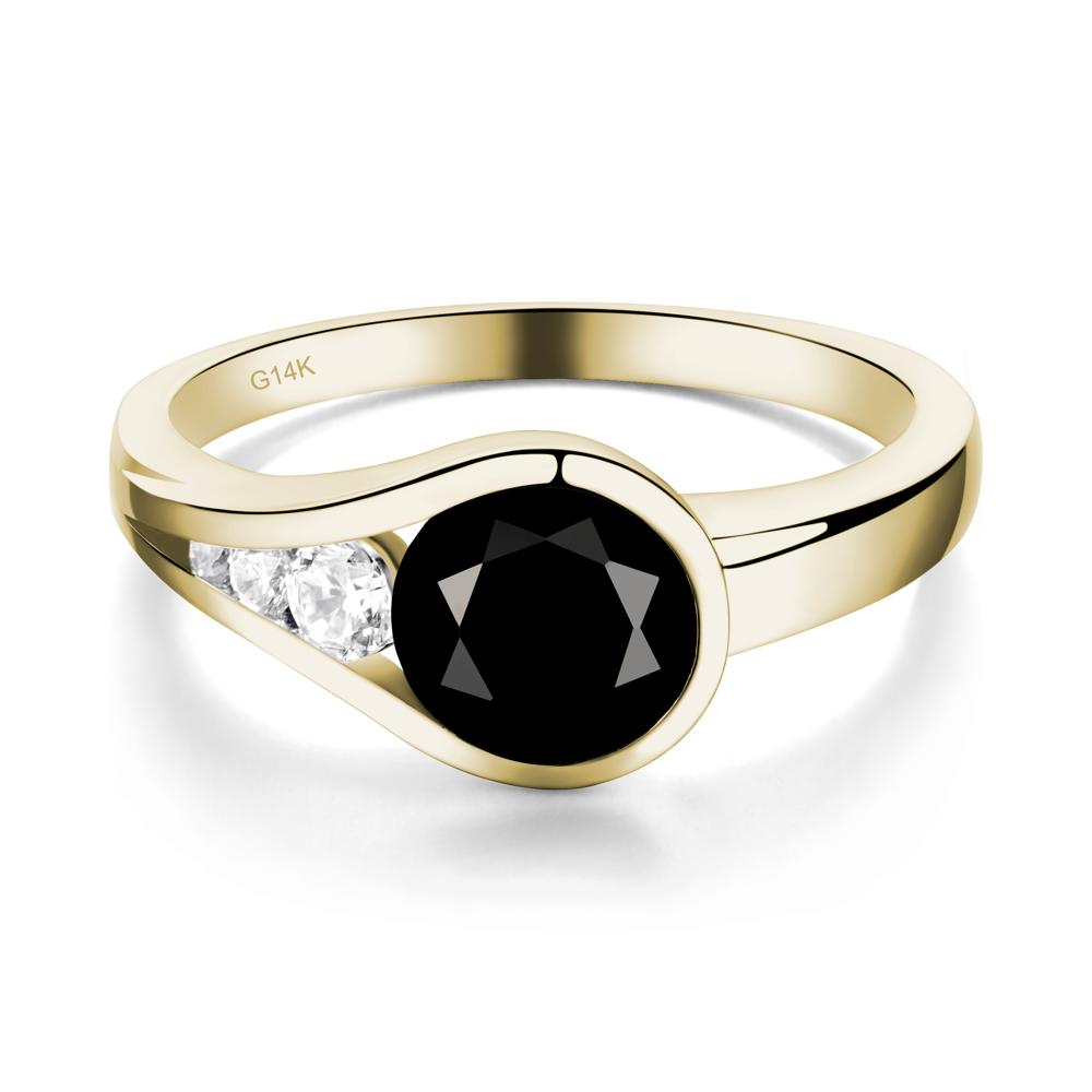 Prince Rupert's Drop Black Spinel Ring - LUO Jewelry #metal_14k yellow gold