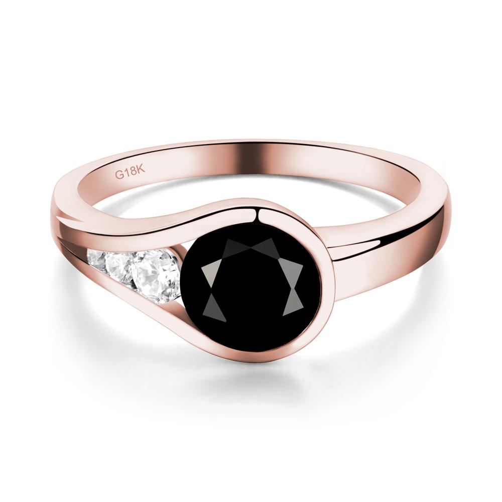 Prince Rupert's Drop Black Spinel Ring - LUO Jewelry #metal_18k rose gold