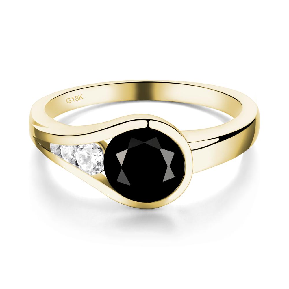 Prince Rupert's Drop Black Spinel Ring - LUO Jewelry #metal_18k yellow gold