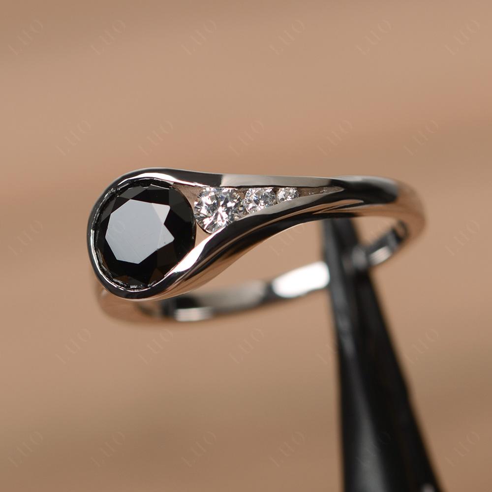 Prince Rupert's Drop Black Spinel Ring - LUO Jewelry 