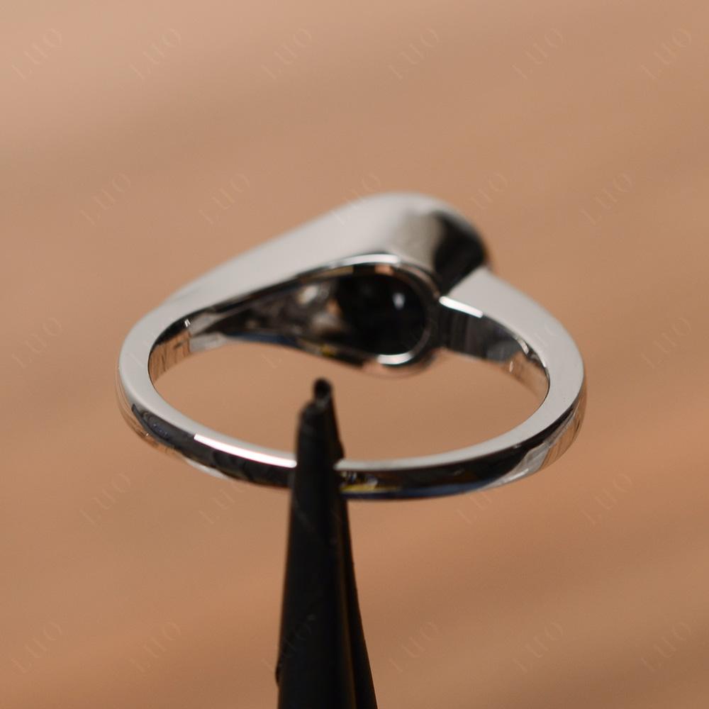 Prince Rupert's Drop Black Spinel Ring - LUO Jewelry 