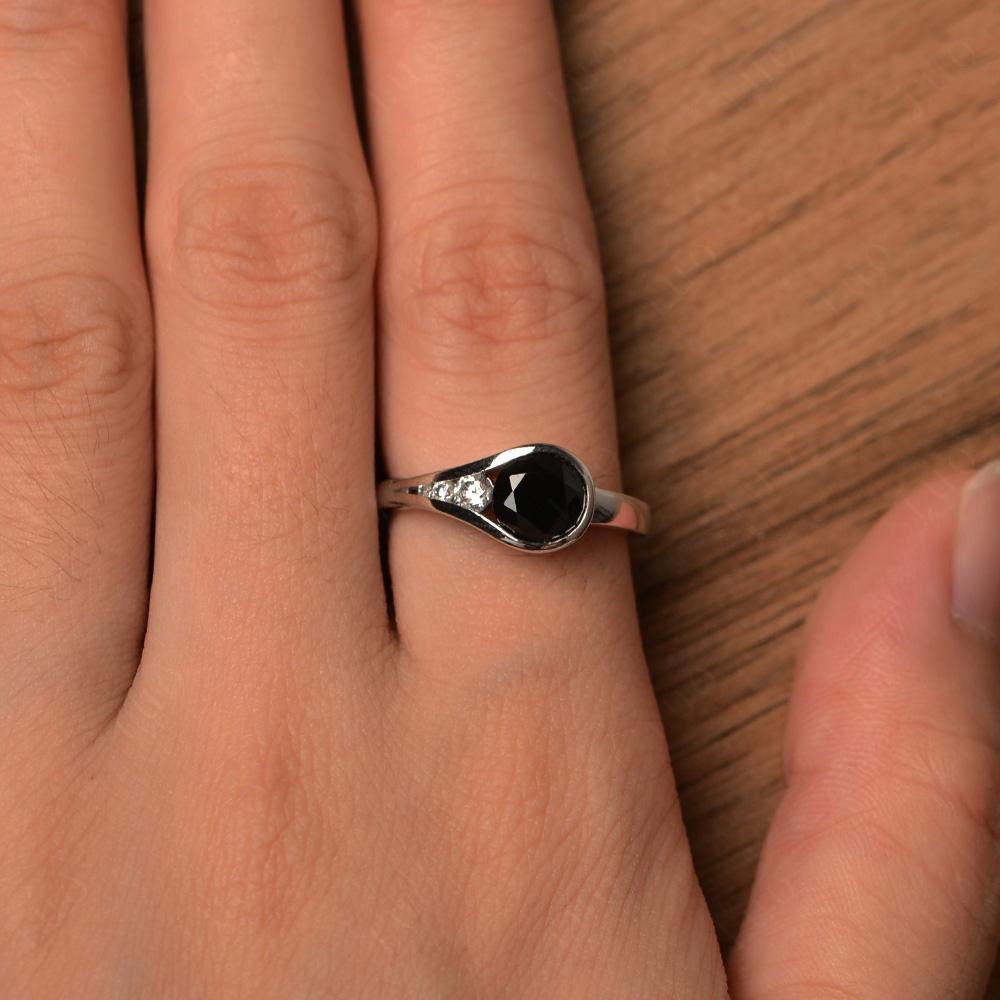 Prince Rupert's Drop Black Spinel Ring - LUO Jewelry 