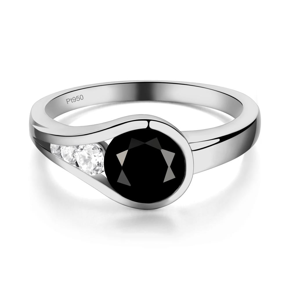 Prince Rupert's Drop Black Spinel Ring - LUO Jewelry #metal_platinum