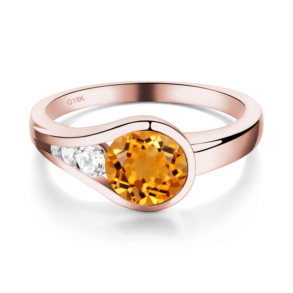 Citrine Rupert's Drop Ring - LUO Jewelry #metal_18k rose gold