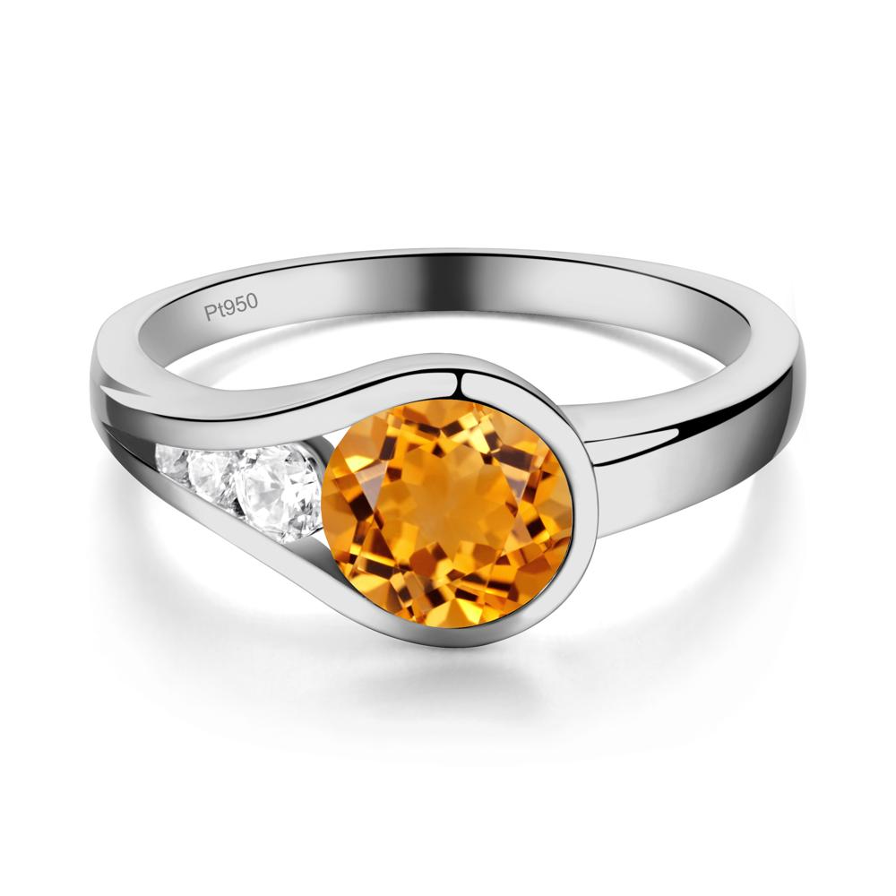 Citrine Rupert's Drop Ring - LUO Jewelry #metal_platinum