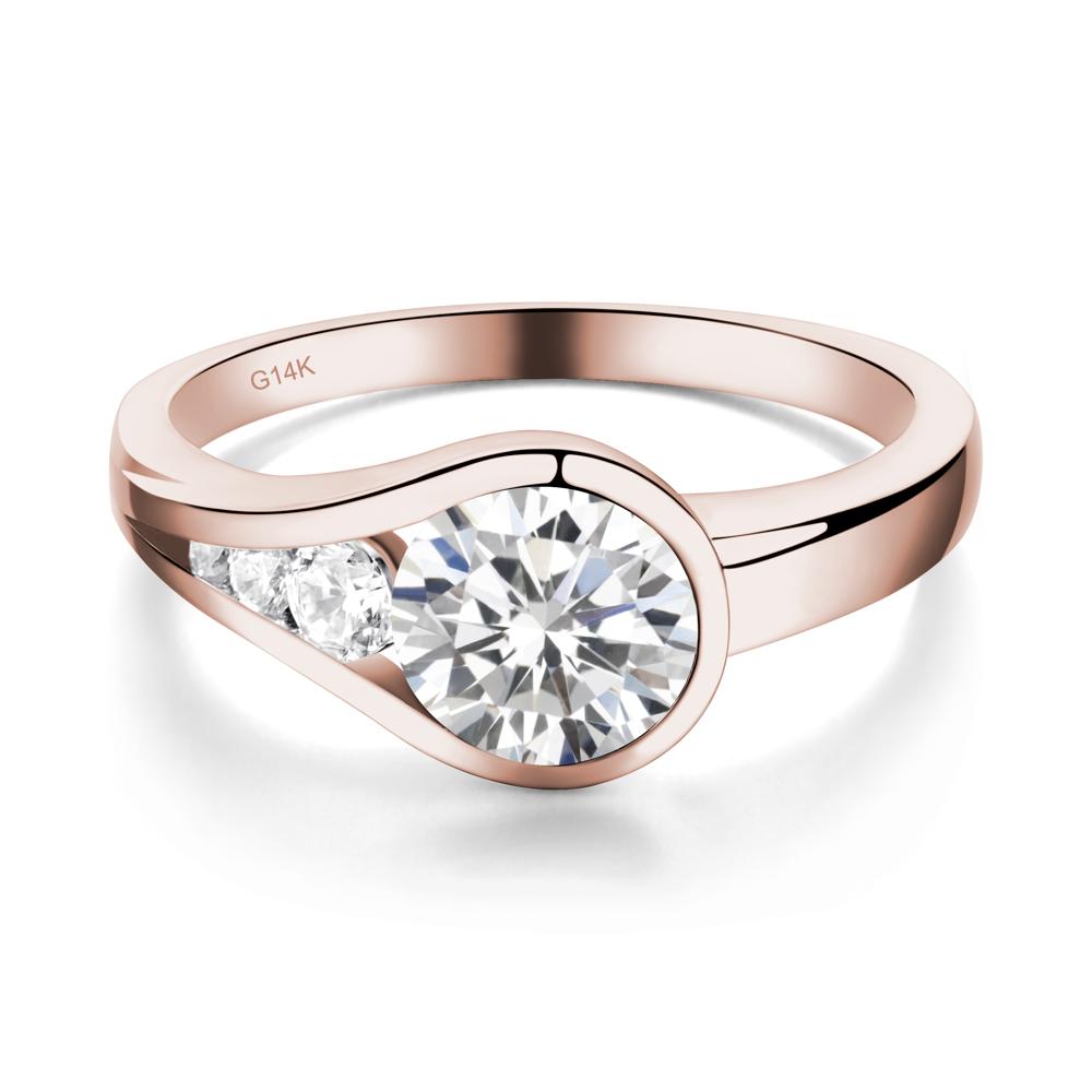 Cubic Zirconia Rupert's Drop Ring - LUO Jewelry #metal_14k rose gold