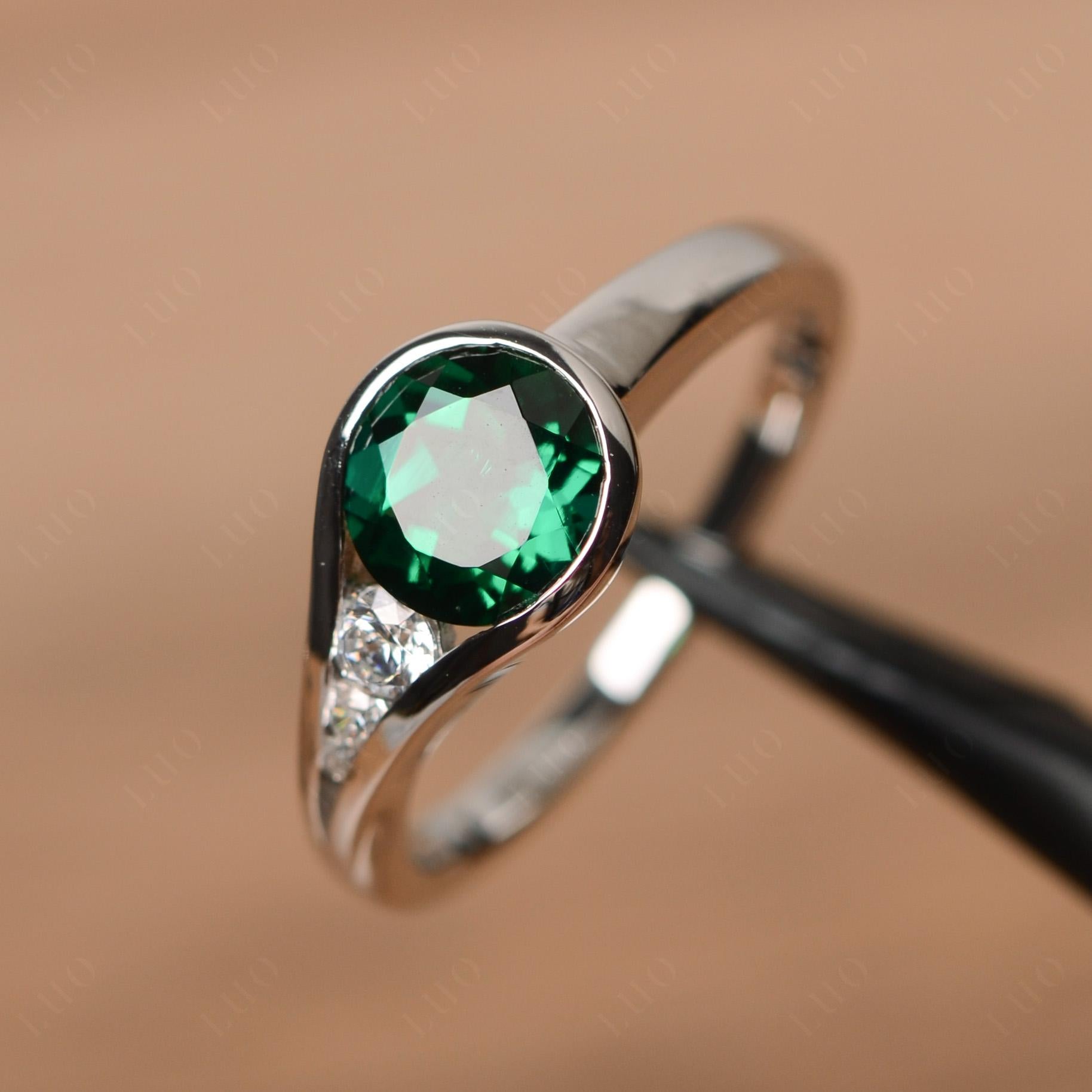 Prince Rupert's Drop Emerald Ring - LUO Jewelry 