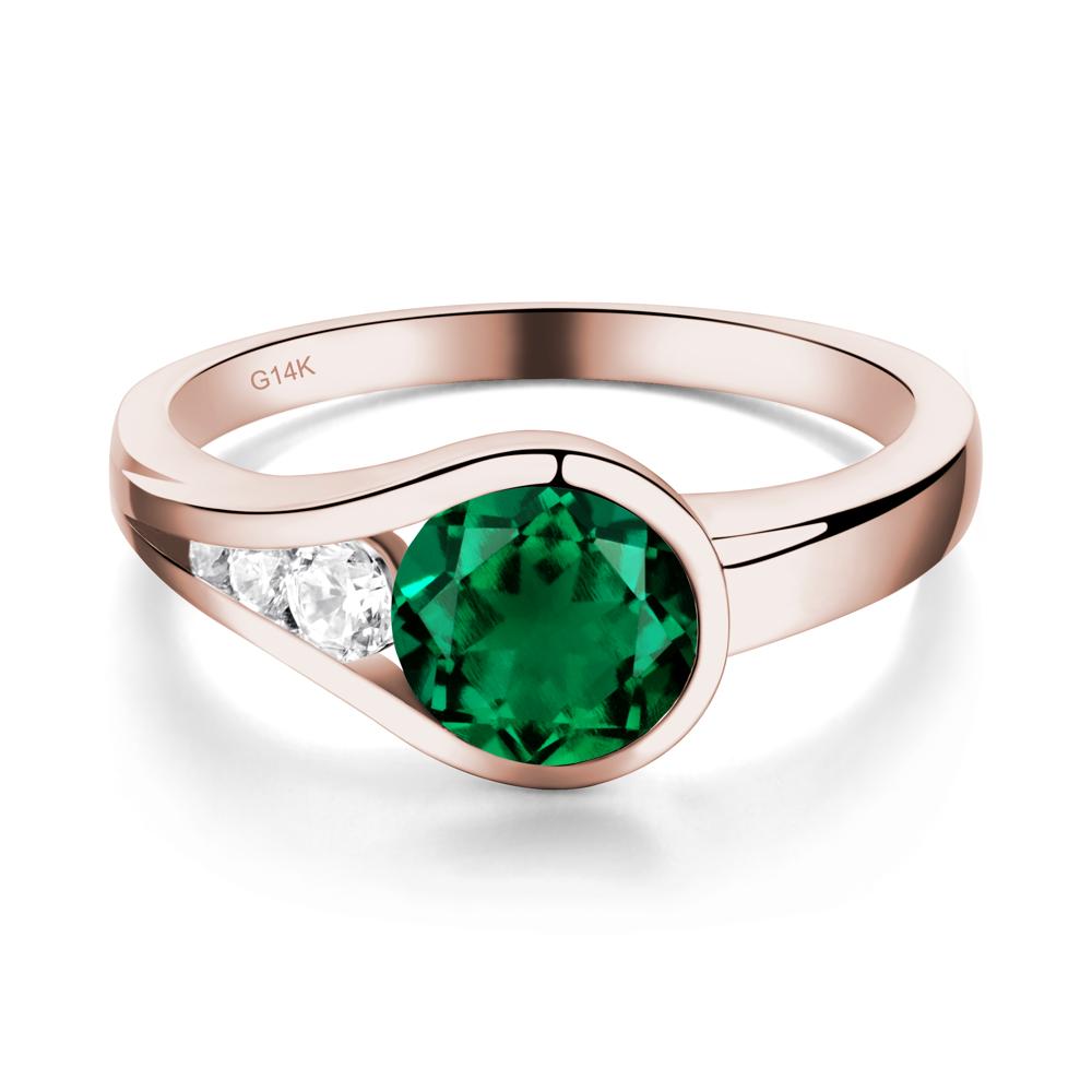 Prince Rupert's Drop Emerald Ring - LUO Jewelry #metal_14k rose gold