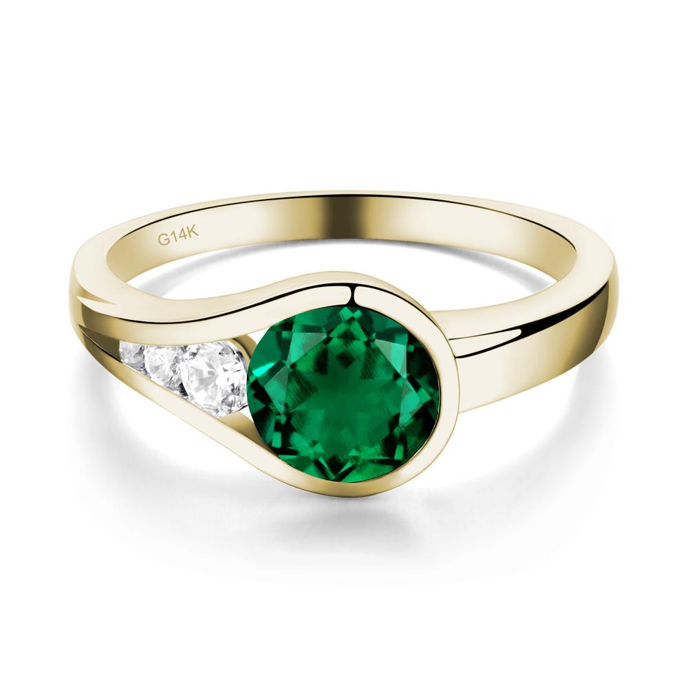 Prince Rupert's Drop Emerald Ring - LUO Jewelry #metal_14k yellow gold